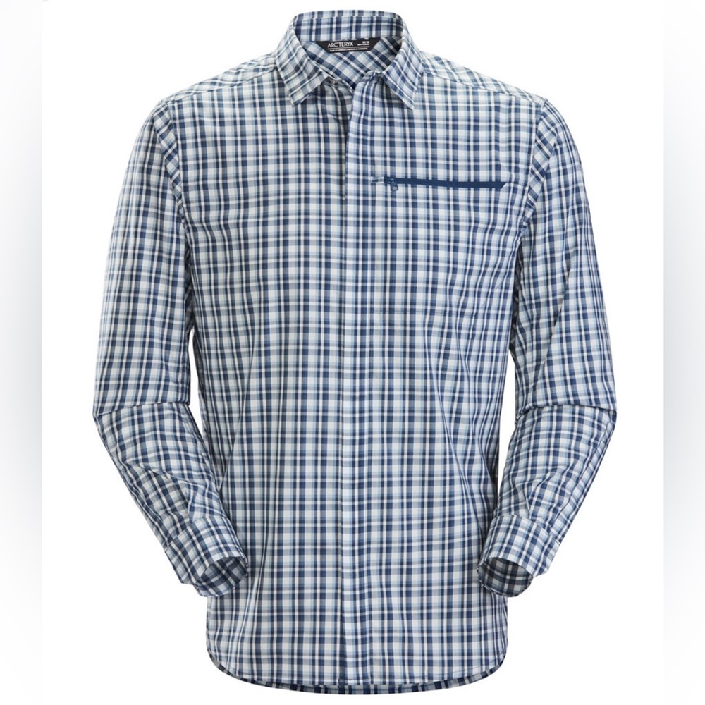 Arc’teryx Kaslo Men’s Shirt LS Cotton Blend Zip Pocket Size S